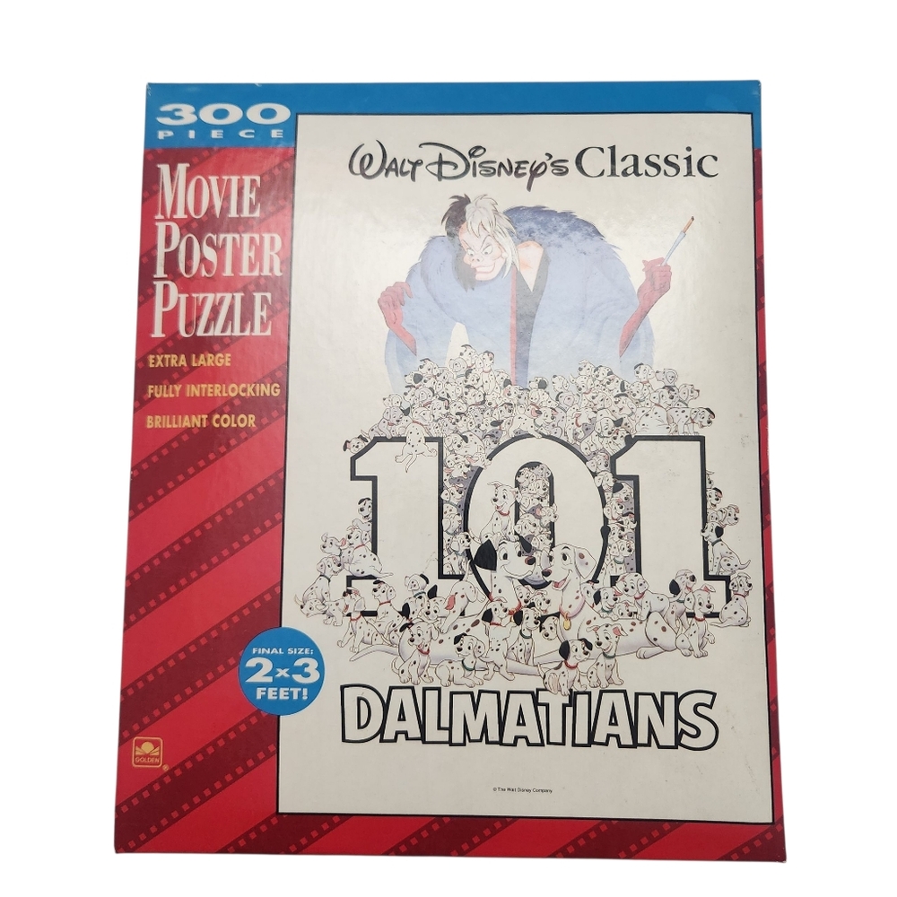 Disney 101 Dalmatians Movie Poster Puzzle Vintage